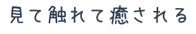 見て触れて癒される